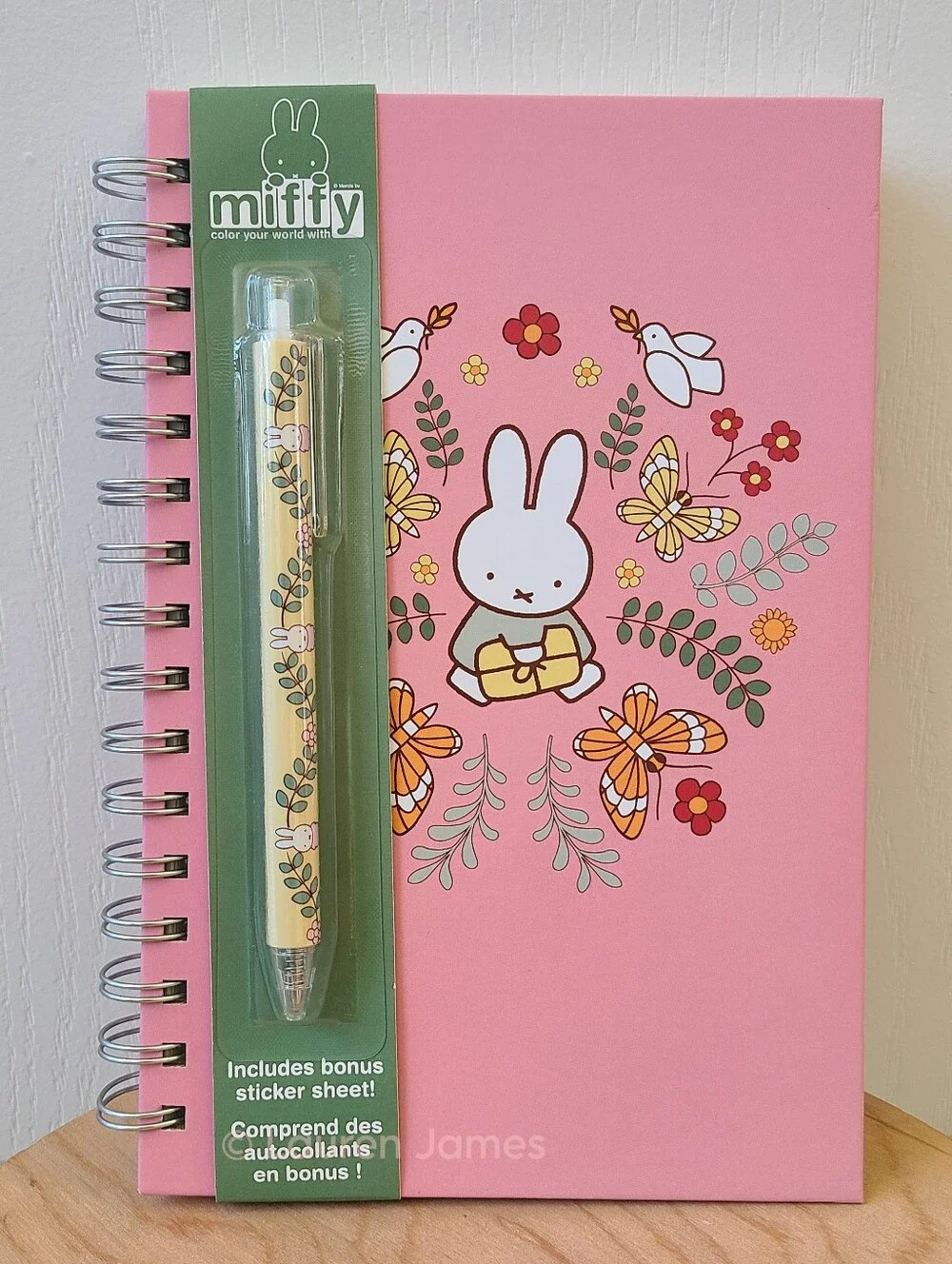 Miffy Pink Spring Meadow Floral Notebook & List Pad Stationery Set